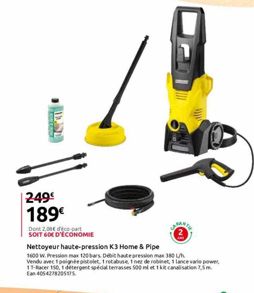 nettoyeur haute-pression k3 home & pipe kärcher