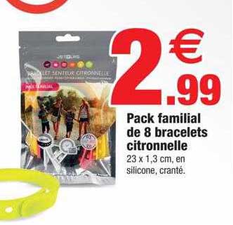 Pack Familial De 8 Bracelets Citronnelle