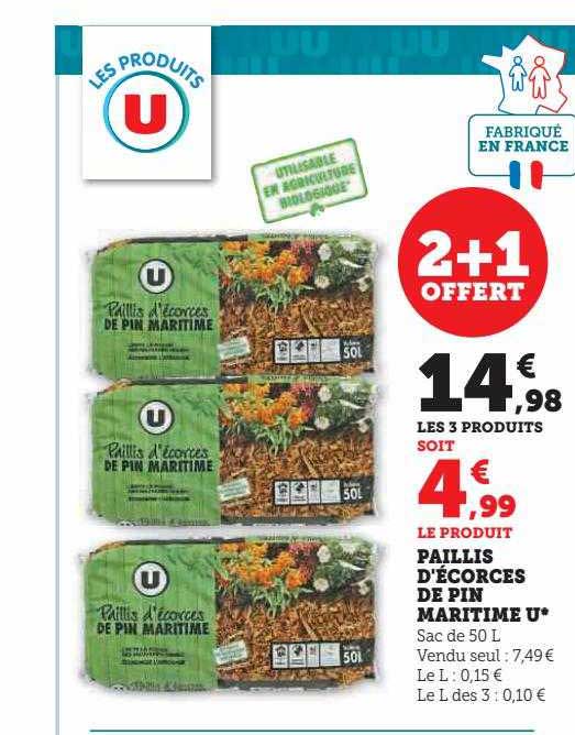 paillis d'écorces de pin maritime u