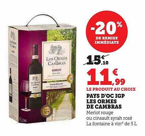 pays d'oc igp les ormes de cambras