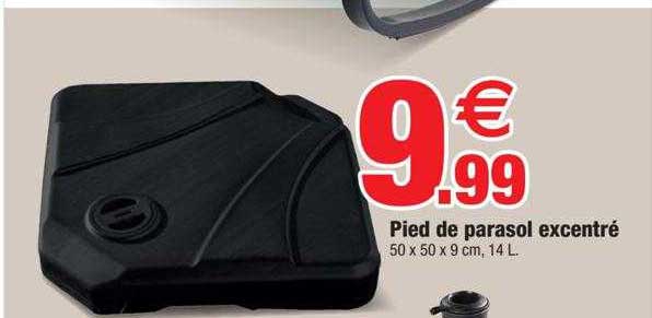 pied de parasol excentré