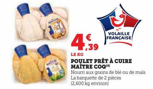 poulet prêt à cuire maître coq