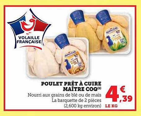 poulet prêt à cuire maître coq