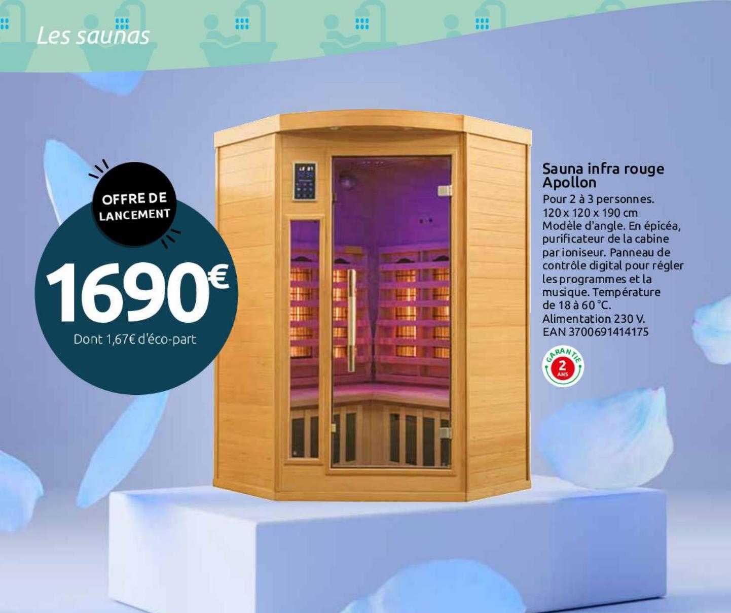 sauna infra rouge apollon