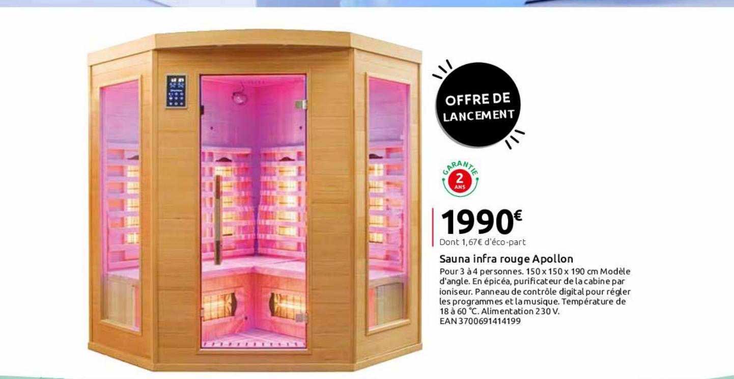 sauna infra rouge apollon