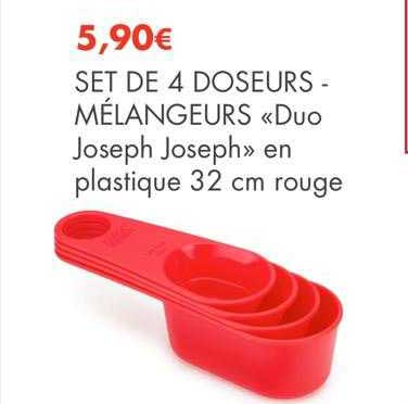 set de 4 doseurs - mélangeurs «duo joseph joseph»