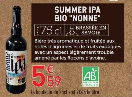 summer ipa bio "nonne"