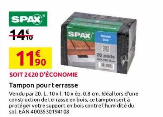 tampon pour terrasse spax