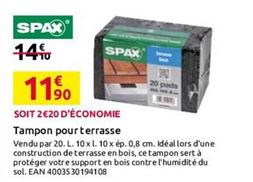 tampon pour terrasse spax