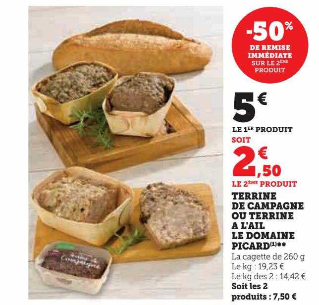 Terrine De Campagne Ou Terrine à L'ail Le Domaine Picard
