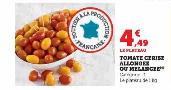 Tomate Cerise Allongée Ou Mélangée