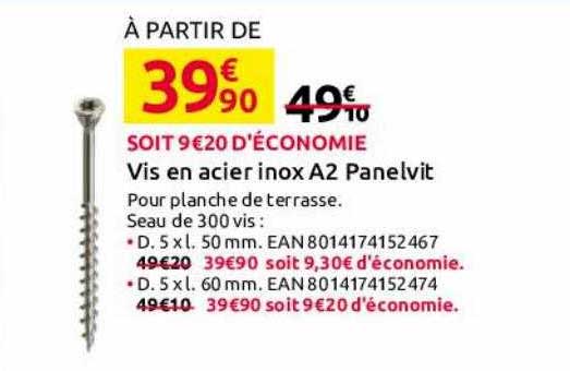 Vis En Acier Inox A2 Panelvit