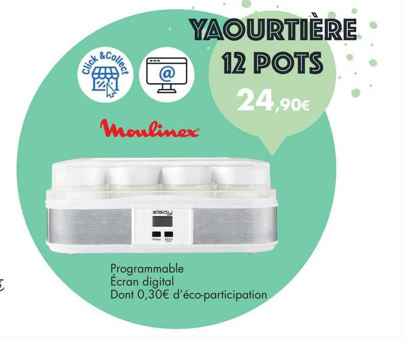 yaourtière 12 pots moulinex