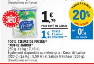 100% cœurs de frisée notre jardin