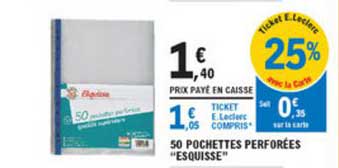 50 Pochettes Perforées Esquisse