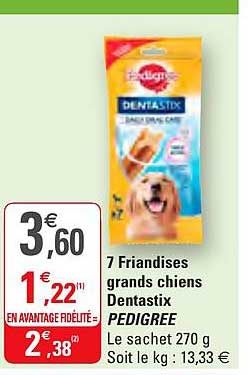 7 friandises grands chiens dentastix pedigree