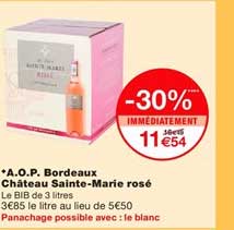 a.o.p. bordeaux château sainte marie rosé