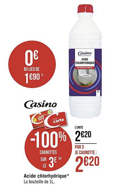 Acide Chlorhydrique -100% Sur Le 3e