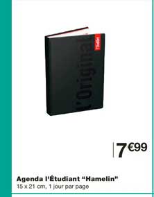 agenda l'étudiant hamelin