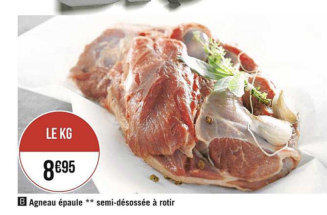 agneau épaule semi désossée à rôtir