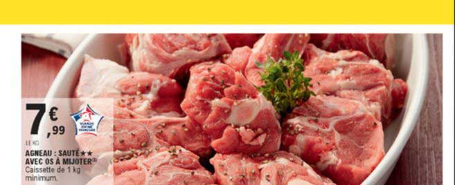 Agneau Sauté Avec Os à Mijoter