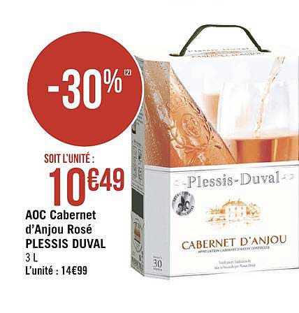 aoc cabernet d'anjou rosé plessis duval