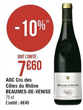 aoc cru des côtes du rhône beaumes de venise