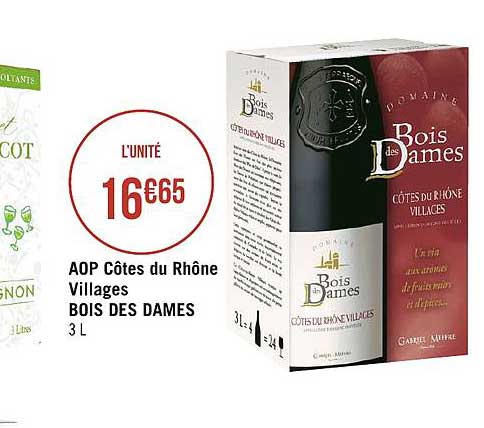 aop côtes du rhône villages bois des dames