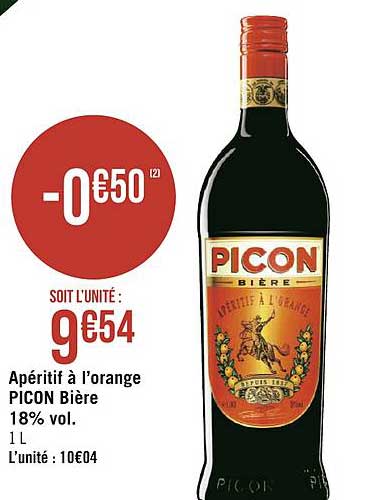 apéritif à l'orange picon bière 18% vol.