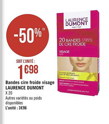 bandes cire froide visage laurence dumont