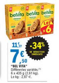 bel vita -34% de réduction immédiate
