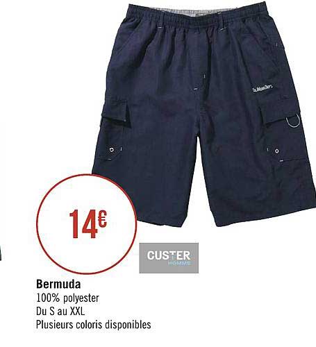 bermuda custer homme