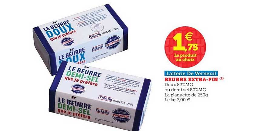 beurre extra fin laiterie de verneuil