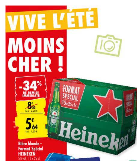 bière blonde format spécial heineken