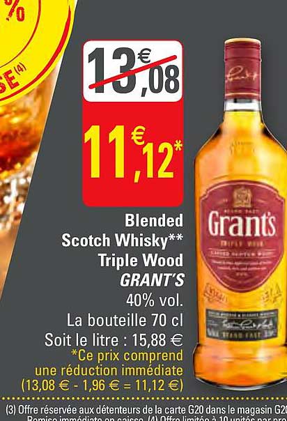 Blended Scotch Whisky Triple Wood Grant's