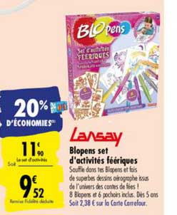 blopens set d'activités féériques lansay