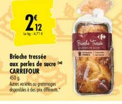 Brioche Tressée Aux Perles De Sucre Carrefour