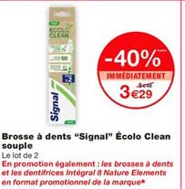 brosse à dents signal écolo clean souple