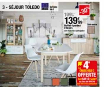 Buffet 4 Portes 2 Tirroirs