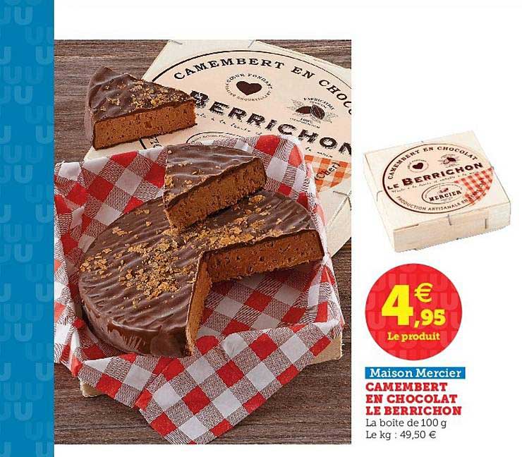 camembert en chocolat le berrichon maison mercier