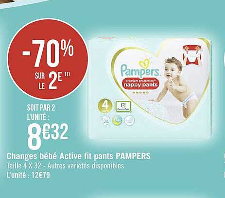 Changes Bébé Active Fit Pants Pampers -70% Sur Le 2e