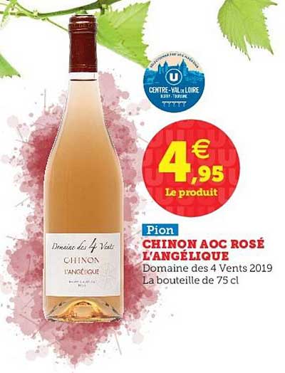 chinon aoc rosé l'angélique pion