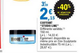 coiffant studio line -40% de réduction immédiate