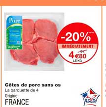 Côtes De Porc Sans Os