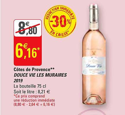 côtes de provence douce vie les muraires 2019