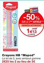 Crayons Hb Maped -50% Sur Le 2ème Article