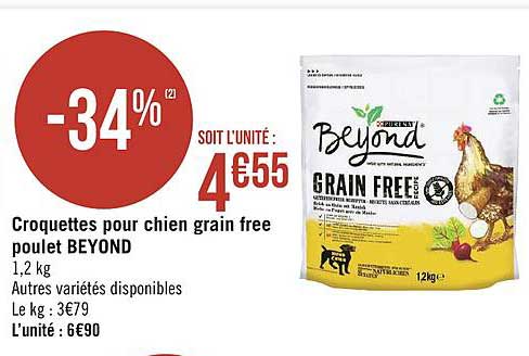 croquettes pour chien grain free poulet beyond