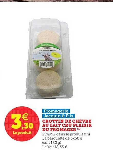 Crottin De Chèvre Au Lait Cru Plaisir Du Fromager Fromagerie Jacquin & Fils