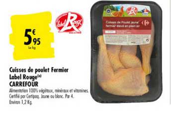 Cuisses De Poulet Fermier Label Rouge Carrefour