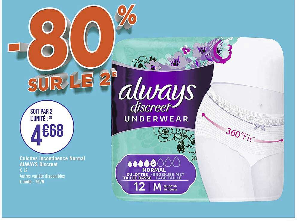 Culottes Incontinence Normal -80% Sur Le 2e